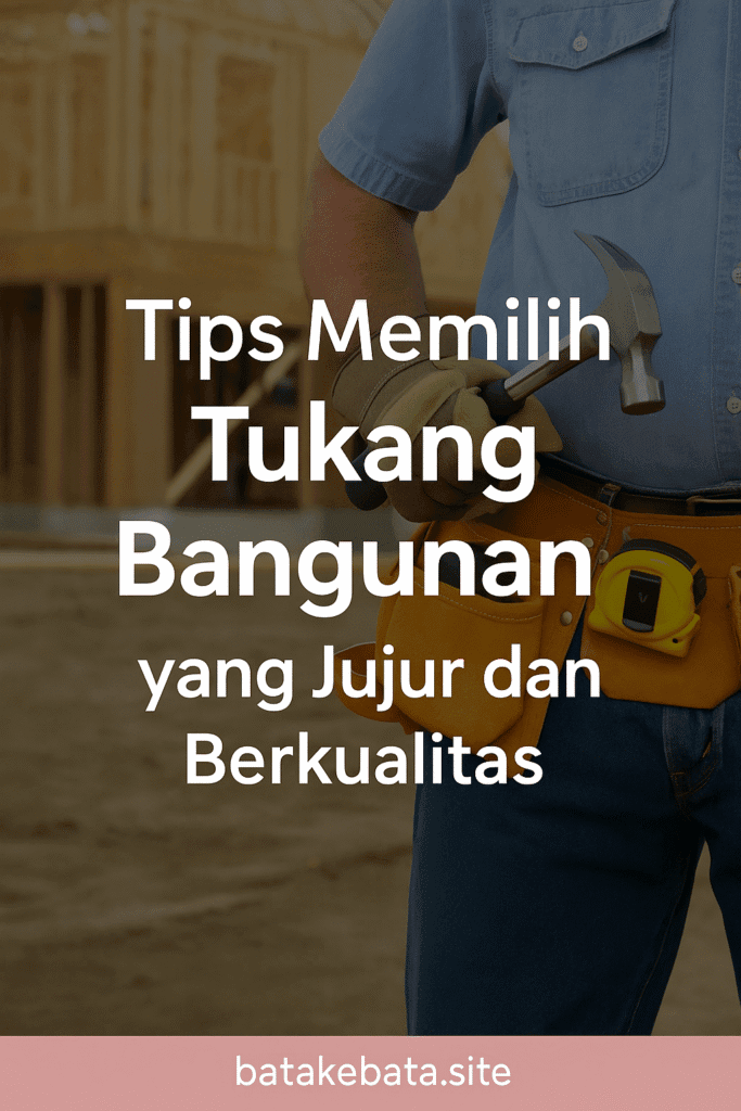 memilih tukang bangunan